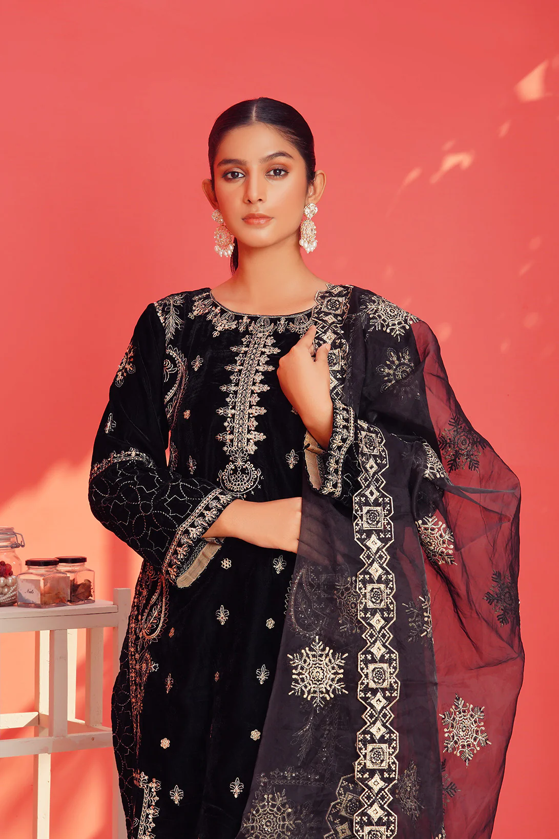 3-PC Fancy Embroided Velvot (Copy) - Image 2