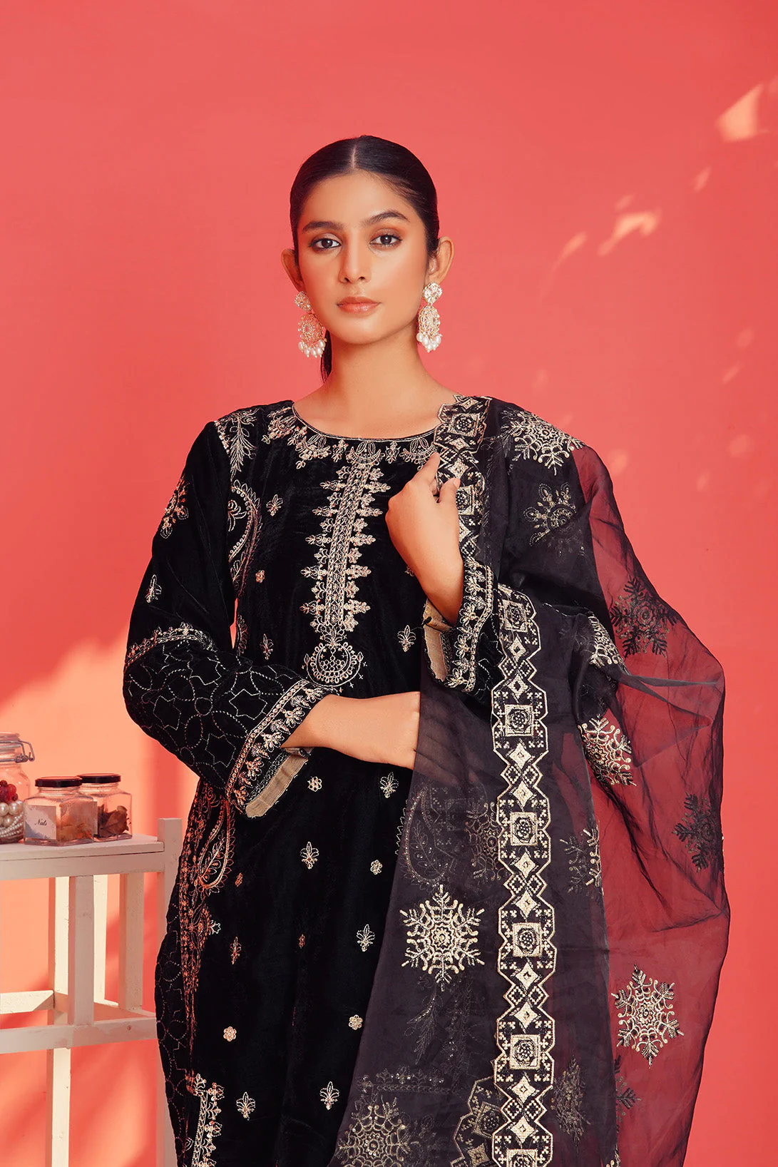 3-PC Fancy Embroided Velvot (Copy) - Image 6