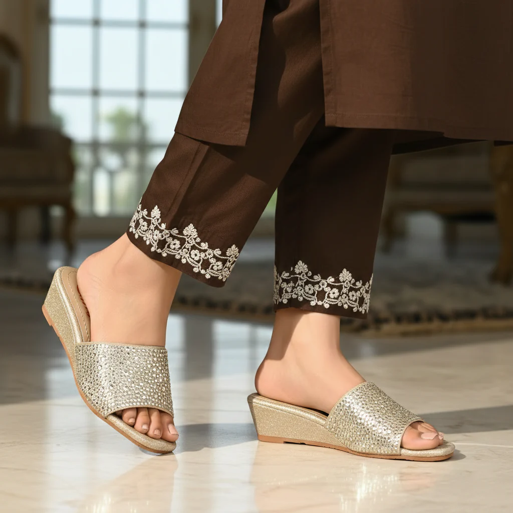 Casual Wedge Slippers